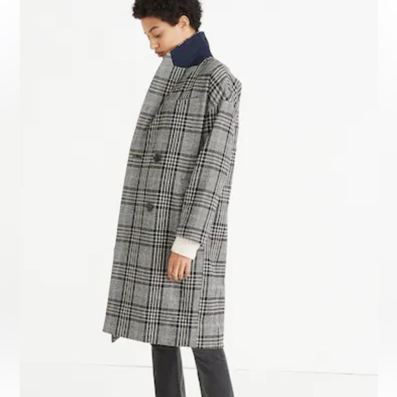 Madewell Jackets & Blazers - Madewell Plaid Goodwin Oversized Topcoat size L